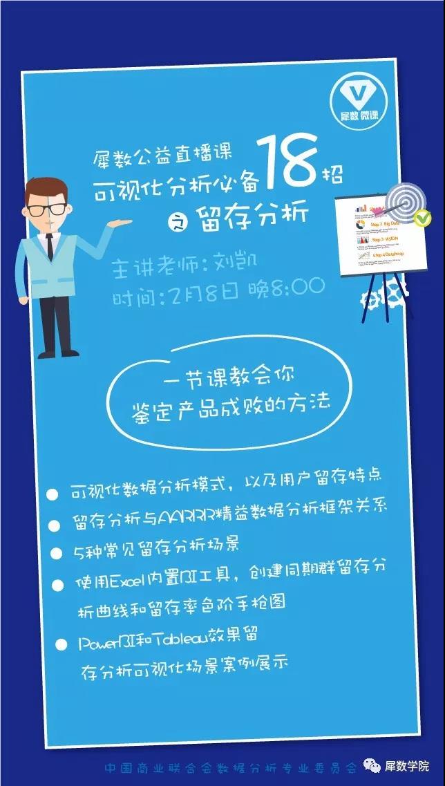 直播预告|可视化分析必备18招之留存分析